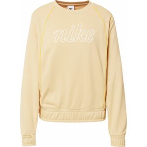 Mikina Nike Sportswear béžová / žlutá / bílá