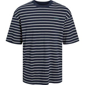 Tričko 'HARLOW' jack & jones námořnická modř / zelená / bílá