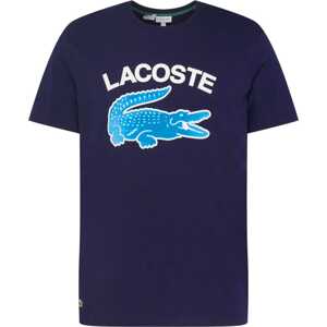 Tričko Lacoste marine modrá / nebeská modř / bílá