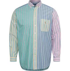 Košile Polo Ralph Lauren Big & Tall modrá / nefritová / pink / bílá