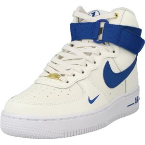 Kotníkové tenisky 'AIR FORCE 1 HI SE' Nike Sportswear modrá / zlatá / bílá