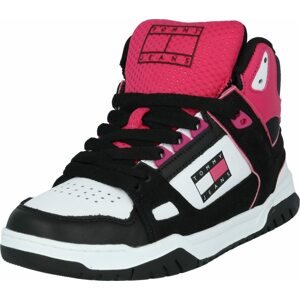 Kotníkové tenisky Tommy Jeans pink / černá / bílá