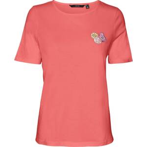 Tričko 'Pany' Vero Moda broskvová / pink / růžová / stříbrná