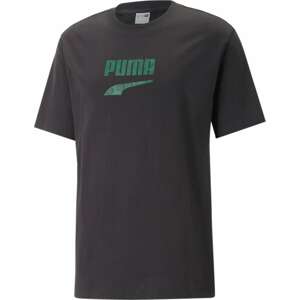 Tričko 'DOWNTOWN' Puma zelená / černá
