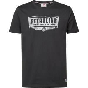 Tričko Petrol Industries černá / bílá