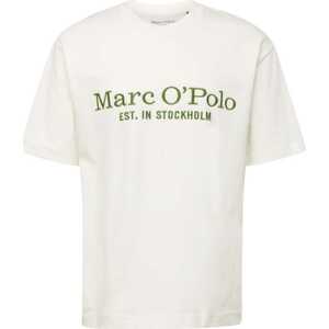 Tričko Marc O'Polo zelená / bílá