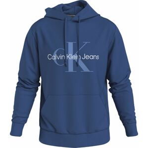 Mikina Calvin Klein Jeans modrá / světlemodrá / bílá