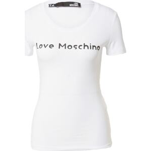Tričko 'MAGLIETTA' Love Moschino černá / bílá