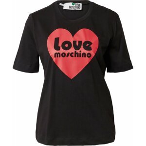Tričko Love Moschino červená / černá