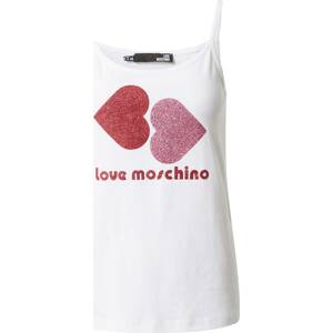 Top Love Moschino starorůžová / tmavě červená / bílá