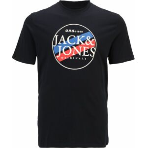 Tričko 'Codyy' Jack & Jones Plus modrá / noční modrá / červená / bílá