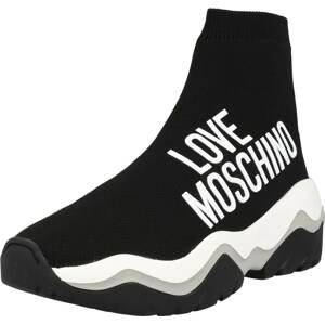 Slip on boty 'CALZA' Love Moschino černá / bílá
