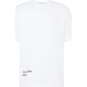 Tričko Calvin Klein Jeans azurová / humrová / černá / bílá