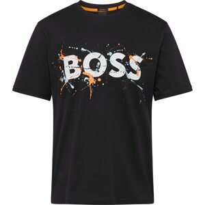 Tričko Boss Orange černá / bílá