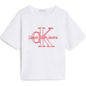 Tričko Calvin Klein červená / bílá