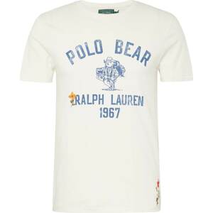 Tričko Polo Ralph Lauren světle béžová / marine modrá / tmavě hnědá / offwhite