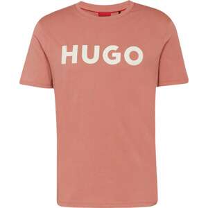 Tričko 'Dulivio' HUGO starorůžová / bílá