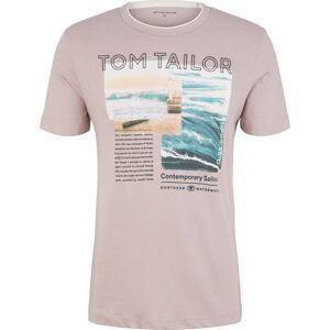 Tričko Tom Tailor tyrkysová / meruňková / růže / bílá