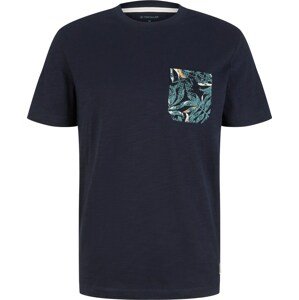 Tričko Tom Tailor námořnická modř / nefritová / jasně oranžová / bílá