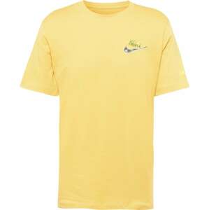 Tričko Nike Sportswear světlemodrá / zlatě žlutá / zelená / bílá