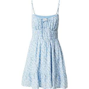 Letní šaty Hollister nebeská modř / jablko / bílá