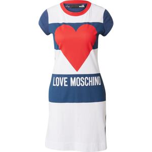 Šaty 'ABITO FELPA' Love Moschino námořnická modř / červená / bílá