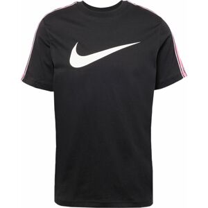 Tričko Nike Sportswear růžová / černá / bílá