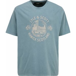 Tričko 'HAWICK' Lyle & Scott Big&Tall kouřově modrá / světle šedá