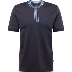 Tričko 'Pratt 10' BOSS Black námořnická modř / nebeská modř / bílá
