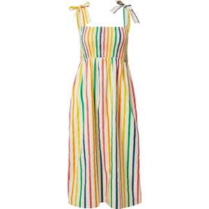Letní šaty Compania Fantastica béžová / žlutá / zelená / oranžová