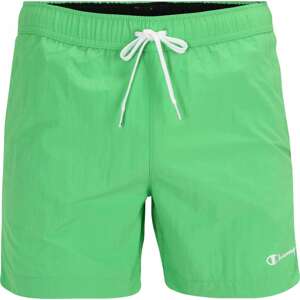 Plavecké šortky Champion Authentic Athletic Apparel světle zelená / bílá