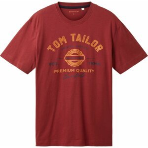 Tričko Tom Tailor námořnická modř / oranžová / rezavě červená
