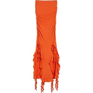 Letní šaty Bershka tmavě oranžová