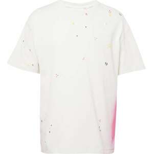 Tričko FRAME krémová / mix barev / pink