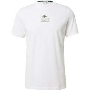 Tričko Lacoste smaragdová / bílá
