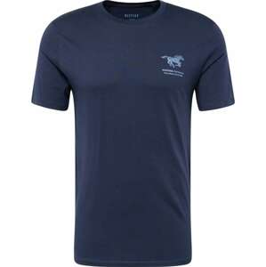 Tričko 'Alex' mustang námořnická modř / bílá