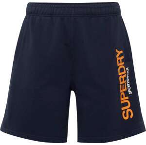 Kalhoty Superdry námořnická modř / oranžová / bílá
