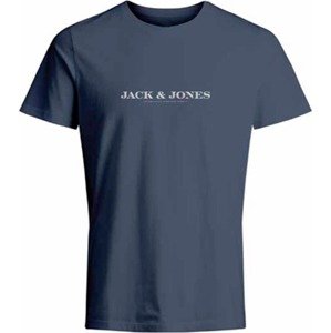 Tričko 'CARTER' jack & jones fialkově modrá / bílá