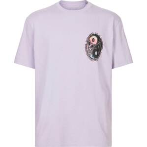 Tričko AllSaints světlemodrá / fialová / růžová / černá