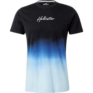 Tričko Hollister modrá / noční modrá / světlemodrá / bílá