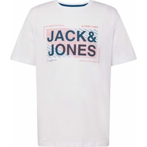 Tričko 'KAIN' jack & jones námořnická modř / světle růžová / bílá