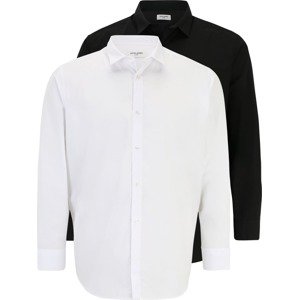 Košile 'JOE' Jack & Jones Plus černá / bílá