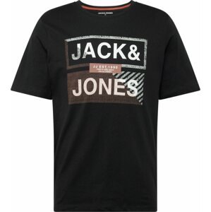 Tričko 'KAIN' jack & jones melounová / černá / bílá