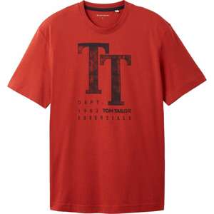 Tričko Tom Tailor červená / černá