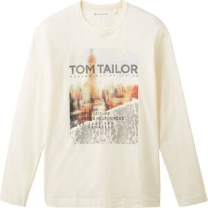 Tričko Tom Tailor béžová / světle hnědá / černá