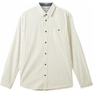 Košile Tom Tailor olivová / přírodní bílá