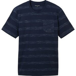 Tričko Tom Tailor námořnická modř / modrý melír