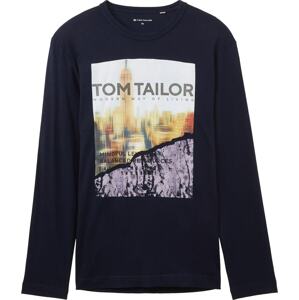 Tričko Tom Tailor námořnická modř / žlutá / světle fialová / bílá