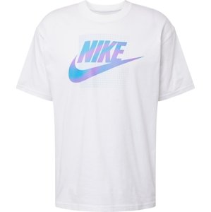 Tričko Nike Sportswear svítivě modrá / fialová / bílá