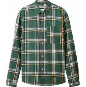 Košile Tom Tailor Denim světle hnědá / tmavě zelená / světle růžová / bílá